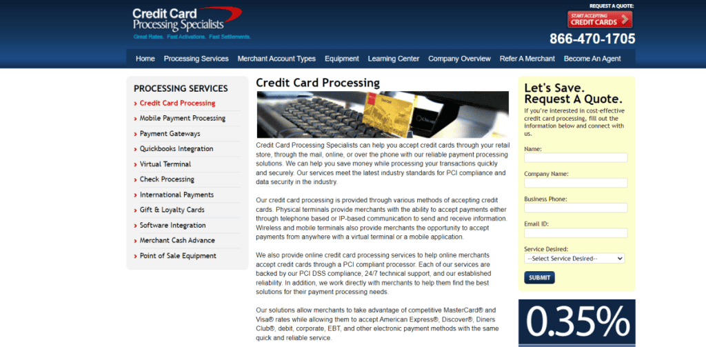 Credit Card Processing Specialists Review